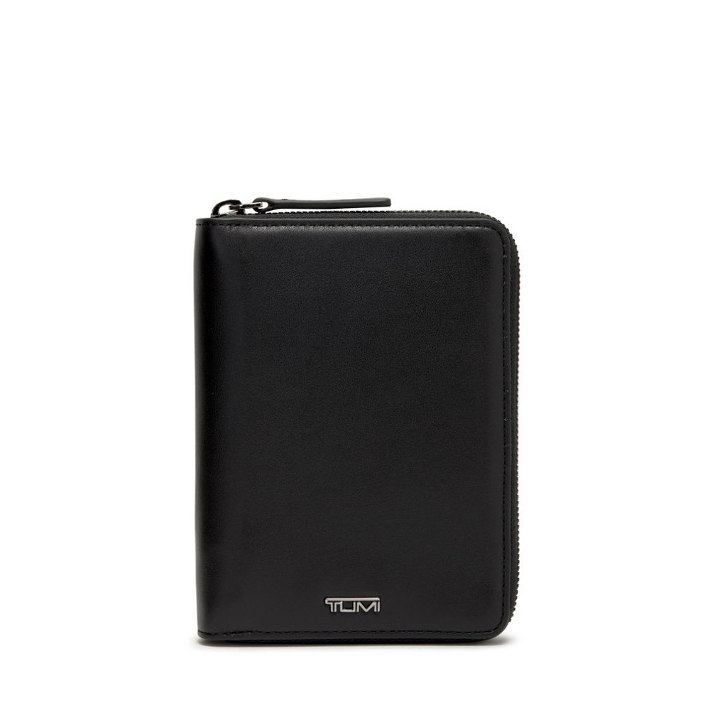 Tumi Belden zip-around passport case in black